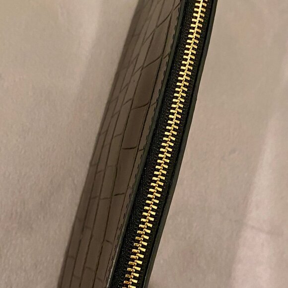 MICHAEL KORS BLACK LEATHER MAKE-UP BAG OR SMALL HANDBAG NEW WITHOUT TAGS (NWOT) - Picture 7 of 8